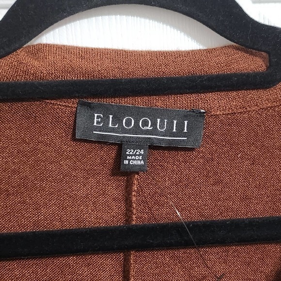 Eloquii Womens Rust Colored Stretchy Cap‎ Sleeve Dress Size 22/24 - Picture 4 of 5